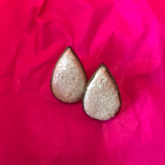 NWOB Teardrop Druzy Earrings - Picture 3 of 5